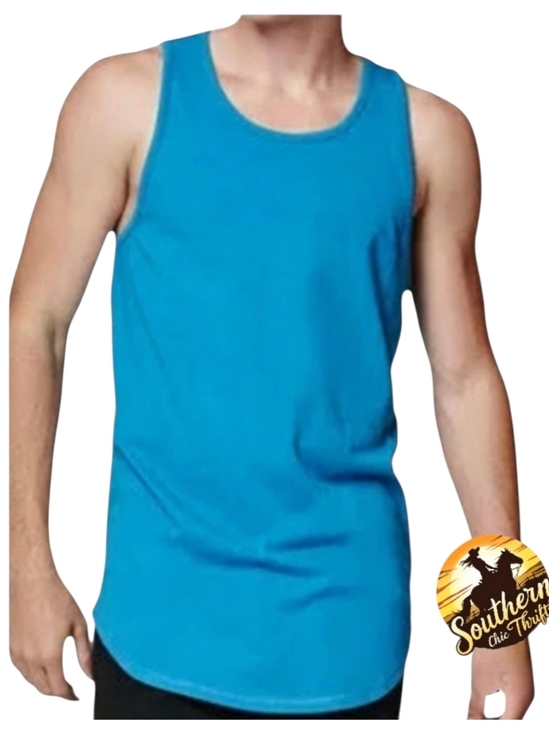 on the byas Other - Men's Blue Tank Top Sleeveless Shirt